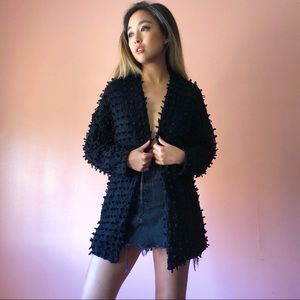 H&M Textured Loop Crochet Cardigan Jacket